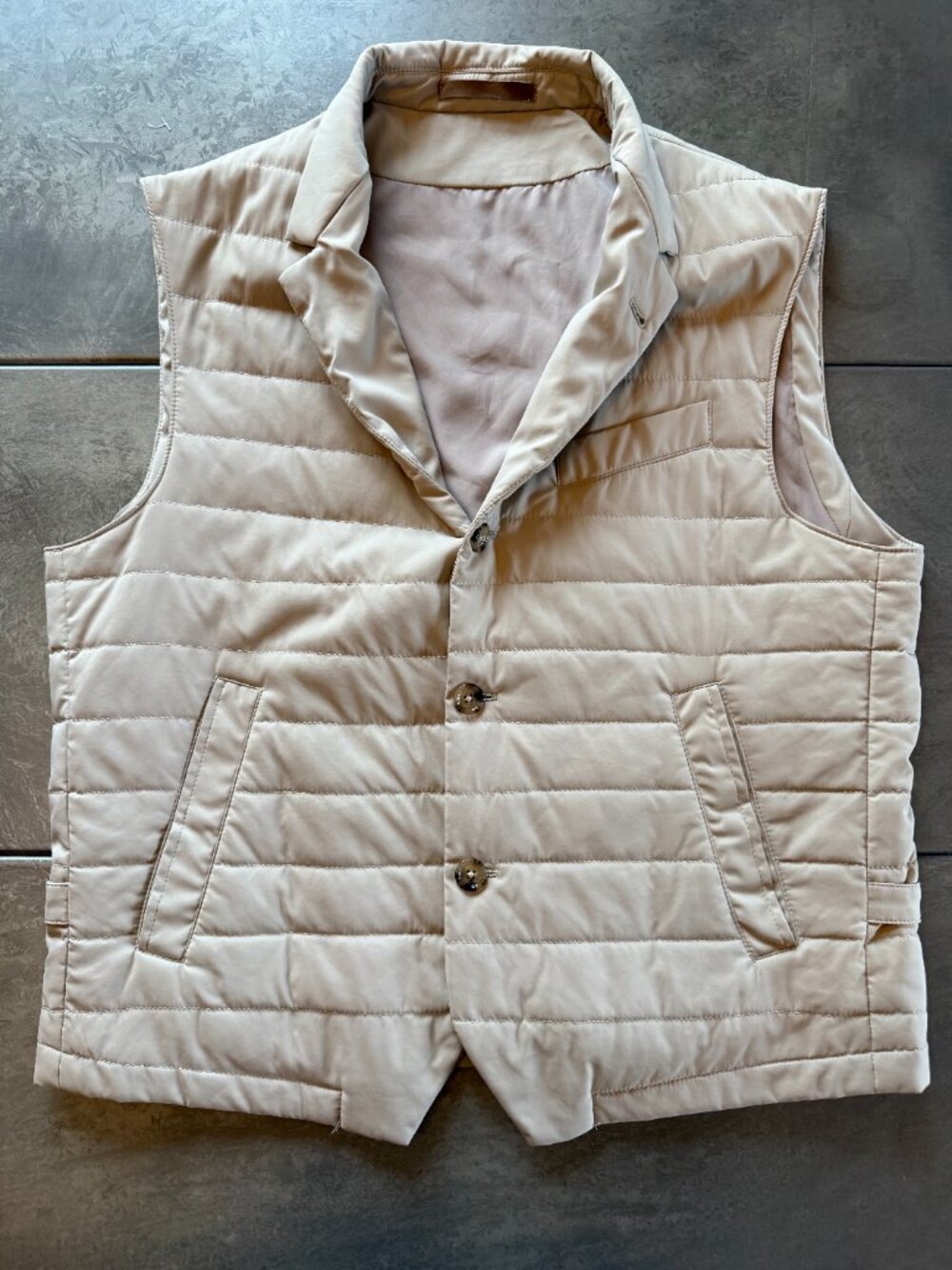 ELEVENTY - Padded fitted vest (Beige)